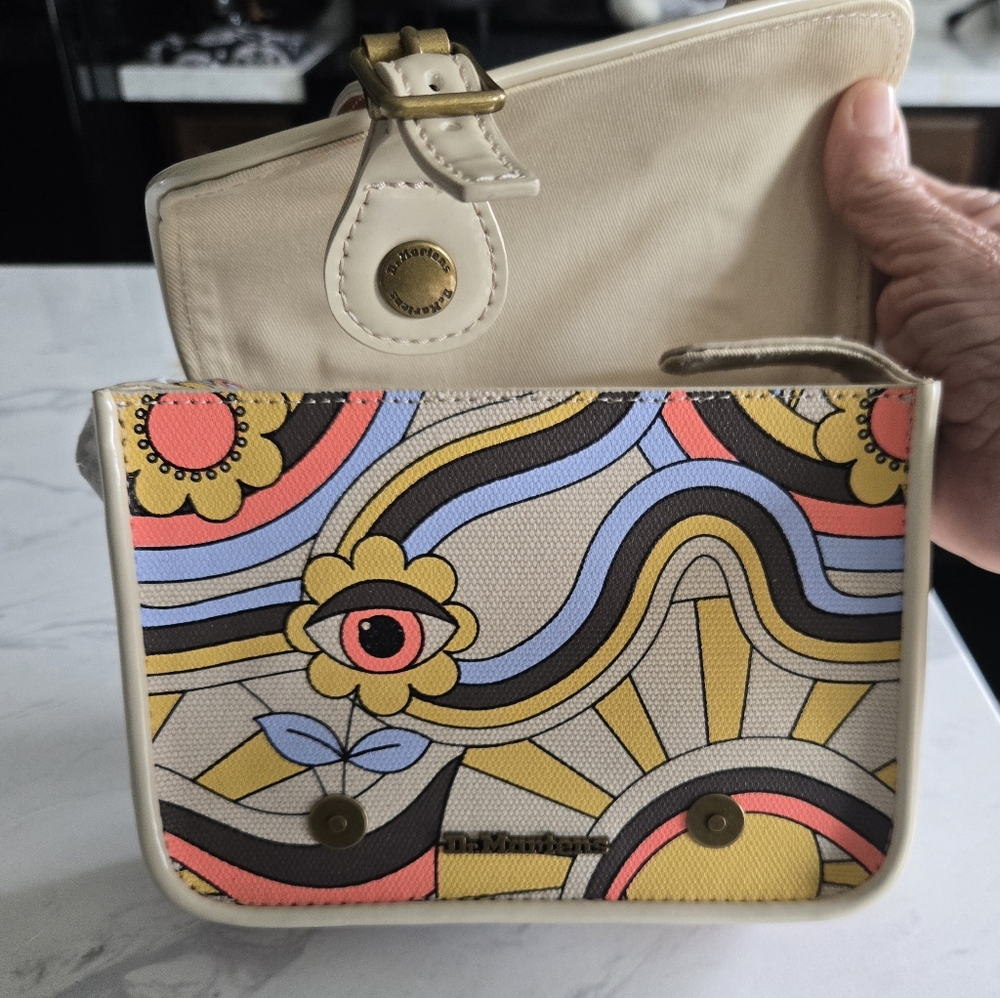 NWT. Dr. Martens Multicolor Retro Pattern Mini Satchel Bag - - Picture 2 of 7